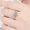 Anillo encantador de plata con incrustaciones de circonita de estilo coreano para mujer, simple, elegante, hipster, estudiante, anillo creativo, anillo de diamantes para pareja, generación de cabello