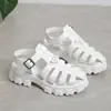 Sandalias Romanas para Mujer en Stock, Nuevo Estilo Verano 2024, Punta Cerrada, que Aumentan la Altura, Suela Gruesa, Huecas, con Hebilla, Sandalias para Mujer Talla Grande