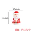 Estatueta de resina do Papai Noel de Natal, castiçal miniatura, modelo temático de comida, decoração de paisagem em miniatura para mesa, pequeno ornamento, em estoque