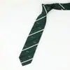 Uniforme con Corbata para Hombres y Cuello Floral para Mujeres, Camisa de Estilo Japonés con Cuello Rayado para Chicas de Colegio JK, Atado a Mano, No Necesita Atarse DK