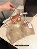 Xingmi Otoño Nuevo Deseo Puro Encaje Francés Versátil Tirante Fino Sujetador sin Tirantes Espalda Bonita Ropa Interior para Mujeres Transfronterizo