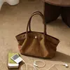 2026 Nueva Bolsa de Mano Transfronteriza de Terciopelo Escarchado de Gran Capacidad para Mujer, Bolso Plegado para el Hombro, Bolso de Mano para Viajar