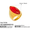 Anillo Geométrico Cuadrado de Cristal Esmeralda Minimalista de Nicho Moda Europea y Americana Más Vendido Nuevo Acero Inoxidable Joyería para Mujeres