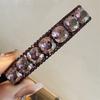 Corea del Sur nuevo horquilla de una palabra lujo ligero flash Diamante cabello roto clip para partir lado parte trasera de la cabeza horquilla BB accesorios para el cabello de pedrería