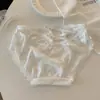 Mariposa de Ensueño Deseo~Calzones Sexys de Satén y Encaje con Diseño Hueco, Braguitas de Cintura Baja Pura Tentación Deseo con Lazo para Mujer