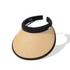 Ins Palha Língua de Pato Vazia Top Hat Mulher Praia Proteção Solar e Guarda-sol Headband Chapéu de Sol Chapéu de Palha Verão Cobertura Facial All-Match
