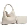 Bolso de Mano Tejido a Mano de Nuevo Estilo Transfronterizo, Bolso de Hombro Casual de Cuero Suave Degradado, Bolso Cubo Retro de Gran Capacidad para el Trabajo