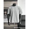 Estrutura Transfronteiriça Camiseta Masculina de Manga Curta Pesada Cleanfit Ombro Manga Meia Manga Rígida Quadrada Curta Solta para o Verão