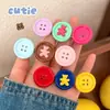 Pasador de Pelo con Botón de Oso de Colores Accesorio para el Cabello Flequillo Pin Lateral Frente Pin de Pico de Pato Sin Costuras para Mujeres