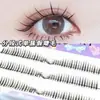 Pestañas Inferiores de Oreja de Gato, Estilo Perezoso Natural, Segmentadas Estilo Comic Barbie Pequeña Llama Racimos Individuales Pestañas Postizas