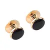 Camisa Social Masculina Simples Cufflinks de Punho Francês Laqueado Oito Peças Smoking Transfronteiriço Nova Rodada