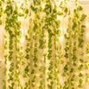 Venta caliente transfronteriza Cadena de luces de ratán con hoja de arce verde de fábrica Lámpara de Tigre trepadora de simulación Hoja de batata LED Rábano verde Lámpara decorativa de colores