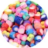 Fatias Coloridas de Argila Macia Desenhos Animados de Frutas Letras em Inglês Perfuradas Conjunto de Argila Macia Material de Argila Macia para Pulseira