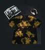 Camiseta tie-dye lavada de algodón puro de peso pesado de 230 g, retro transfronteriza, talla grande, corte holgado, hombros caídos, manga corta moderna, venta al por mayor