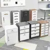 Archivero metálico, mueble bajo, mueble de almacenamiento para debajo del escritorio, mueble móvil con ruedas, mueble con cajones con cerradura, mueble de almacenamiento