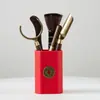 Juego de Té de Gres Accesorios Madera Maciza de Ébano Ceremonia del Té Seis Caballeros Juego Juego de Herramientas para Preparar Té Porta Té Cucharita de Té Aguja de Té