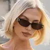 Novos Óculos de Sol Femininos Pequenos com Armação Retro Moda Verão Proteção Solar Personalizados Óculos de Sol com Pregos de Arroz Tendência Transfronteiriça Óculos de Sol
