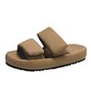 Pantuflas de Suela Gruesa con Velcro para Mujer 2026 Verano Nueva Moda Sandalias Versátiles de Una Tira Sandalias Suaves de Suela para Exteriores Playa