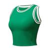 Ropa de Tenis Chaleco Deportivo para Mujer con una Copa Hilo de Malla Retro Color Contrastante Sujetador de Fitness Top Corto de Yoga