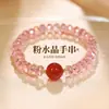 Pulsera de Ágata Roja Geométrica Colorida de Citrino Artificial con Cuentas para Mujer, Joyería de Nicho de Lujo Ligero, Elástica y Ajustable