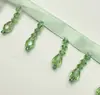Pendente de Fita de Renda com Franja de Cristal e Contas Feito à Mão pelo Fabricante Código de Barras Vestido de Casamento Roupa de Palco Saia Acessórios DIY
