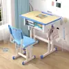 Juego de Escritorio y Silla para Estudiar Infantil, Escritorio de Escritura para Estudiantes Ajustable en Altura, Sencillo, Práctico, Cómodo, Escritorio para Estudiantes de Uso Doméstico, Estación de Tareas