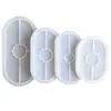 Conjunto de Molde de Silicone para Montanha-Russa Oval Grande Médio Pequeno Gota de Cristal Decoração de Resina DIY