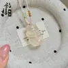 Colar com Pingente de Cabeça de Gato Pedra Olho de Gato Corda Trançada, Corrente Multicolorida Fofa para Clavícula de Gato, Acessórios Simples para Meninas, Atacado