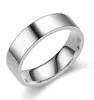 Anillo de Acero Inoxidable de Moda Diaria Interior y Exterior de 2 mm, 4 mm, 6 mm, 8 mm, Anillo Liso Plateado para Hombre y Mujer, Anillo de Acero de Titanio, Venta al por Mayor
