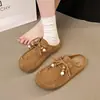 Chinelos Birkenstock Retrô para Mulheres, Novo Estilo Verão 2025, Meio Chinelos Slip-On Fechados na Ponta, Sandálias Casuais Versáteis