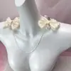 Broche de peito com laço de fita rosa com corrente Suprimentos femininos Ferramentas divertidas SM Sedução Clipe Yin Mamilo Plug anal
