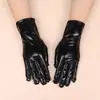 Luvas Masculinas Curtas Adulto à Prova de Vento Revestidas com Tinta para Outono e Inverno, para Dirigir, Andar de Moto, Resistentes ao Desgaste, Finas, Pretas, Simples e Modernas