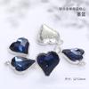 Novo Colar Pingente Único Coração de Pêssego Torto Quente Pingente de Vidro Cristal Irregular Acessório Pingente para Pulseira Colar Coração de Pêssego Torto Diamante