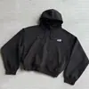 Sudadera con capucha de moda versátil, informal, deportiva callejera, con estampado de bandera cruzada de otoño, para hombre y mujer