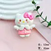 Ángel de dibujos animados perro blanco Sanrio resina accesorios para joyería diy material de parche para carcasa de teléfono móvil pegamento cremoso venta al por mayor
