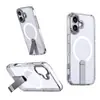 Funda para iPhone 17 con tacto de piel, aplicable transfronteriza, con anillo magnético Magsafe y soporte vertical para Apple 16 Pro