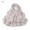Novo Lenço de Chiffon com Estampa Floral Digital Primavera/Verão Transfronteiriço, Lenço Longo Versátil Floral Artístico para Mulheres, Lenço de Seda para Cabeça