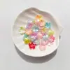 Nuevo Estilo Flor de Cerezo Estampada en Oro con Bordes Dorados y Plateados 15 mm Pétalos Perlados de Dos Tonos Materiales Hechos a Mano para Bricolaje Accesorios para el Cabello de Estilo Antiguo Ramo