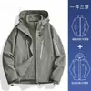 Chaqueta de Montañismo 3 en 1 a Prueba de Viento para Mujer Woodpecker Azul, Nuevo Modelo Primavera y Otoño 2025 para Tallas Pequeñas