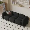 Sofá Doble Pequeño Negro Apartamento Bloque de Tofu Malvavisco Dormitorio Área de Descanso Recepción Salón de Belleza Tienda de Ropa para Mujer