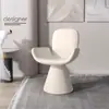 Entrega no Mesmo Dia Penteadeira para Quarto Banqueta Cadeira Princesa Francesa Luxo Leve Cadeira de Jantar com Encosto para Manicure Estilo Creme Cadeira para Maquiagem
