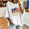 Sudadera con Estampado de Letras Transfronteriza 2026 para Mujer, Estilo Pulóver, con Capucha, Tejido de Bucle Pequeño, Estampado 3D