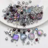 Paquete de Materiales DIY Flor de la Suerte Pulsera Cadena para Teléfono Móvil Pinza para el Cabello Pulsera Cadena para Teléfono Móvil Hecho a Mano Vidrio de Cristal Cuentas Sueltas Cuentas