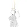 Ventas Directas de Fábrica Mini Adornos de Ángel Colgantes Colgante de Ángel Transparente de Vidrio Decoraciones Estacionales Festivas
