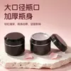 Novos potes de creme de PP para atacado, materiais de embalagem cosmética e para cuidados com a pele de múltiplas especificações, frascos de creme angulados de camada dupla em preto e branco