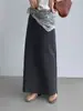 Falda Perezosa Primavera Temprana Casual Estilo Perezoso para Mujer con Cordón Cómoda Larga E6810