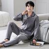 Pijama Masculino Inverno Fleece Coral Espessado com Forro de Fleece Outono e Inverno Ilha Fleece Tamanho Grande Fleece Fino Flanela Roupas de Casa