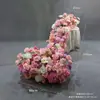 Cascata de Flores Artificiais Transfronteiriça Longa Fileira de Flores Flores para Corredor de Casamento Decoração de Palco de Casamento Vitrine Flores de Seda