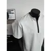 Camiseta de Verano Nueva Estilo Hong Kong para Hombre Moda Callejera Japonesa Europea Casual Personalidad Versátil Tallas Grandes Venta al por Mayor Transfronteriza