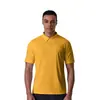 Camisa Polo Europeia Sem Costura para Homens, Fitness ao Ar Livre, Proteção Solar, Sensação Refrescante, Cor Sólida, Secagem Rápida, Gola Polo, Manga Curta para Homens